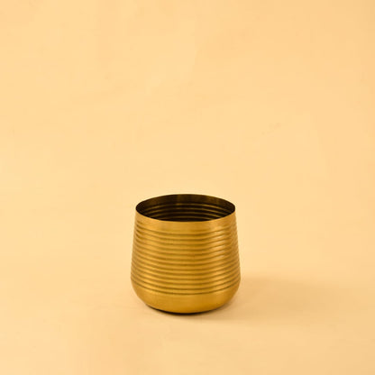 Hymn Metal Vase Gold Large White Background