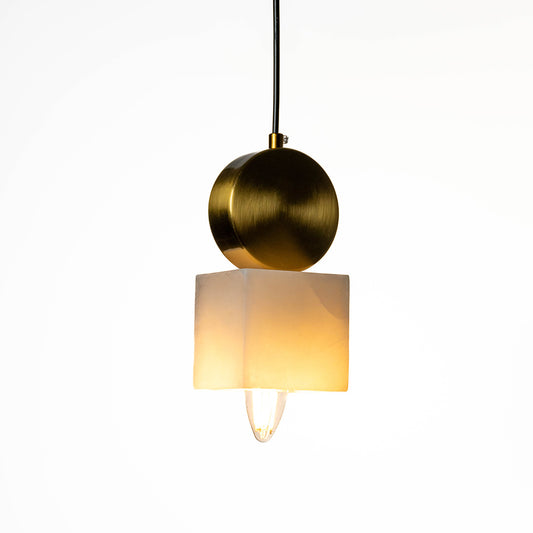 Imitation Marble Hanging Lamp - Square