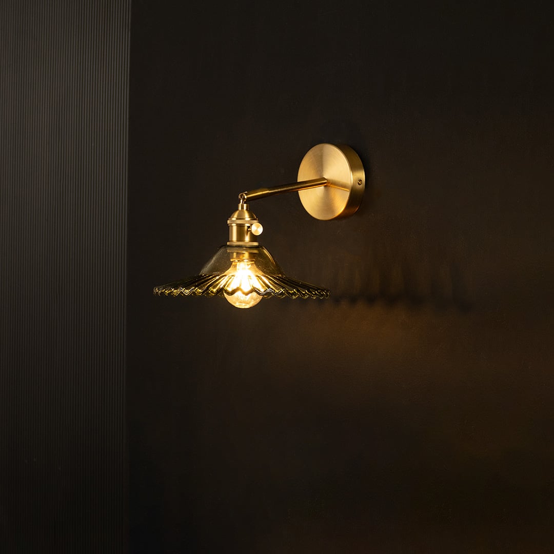 Indoor Balcony Wall Light Green Light on black Background