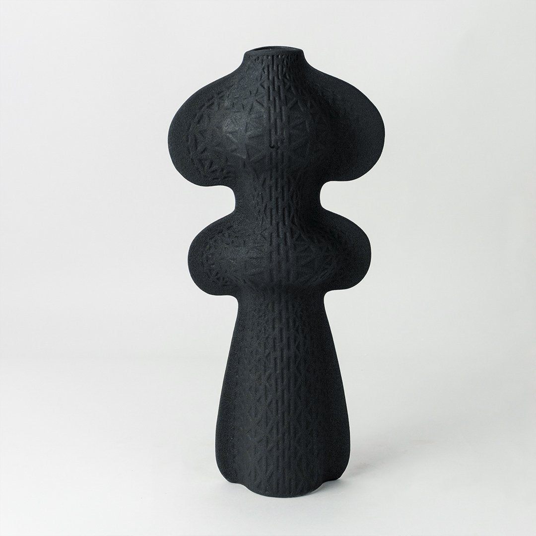 Kajari Ceramic Vase - Black