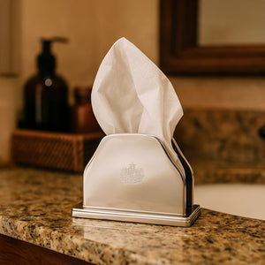 Kapo Brass Tissue Holder - Silver