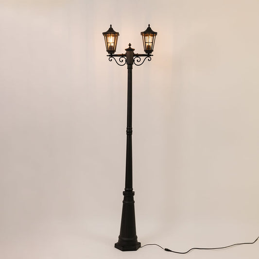 Kongzi Linear Outdoor Pole Lamp light on white background