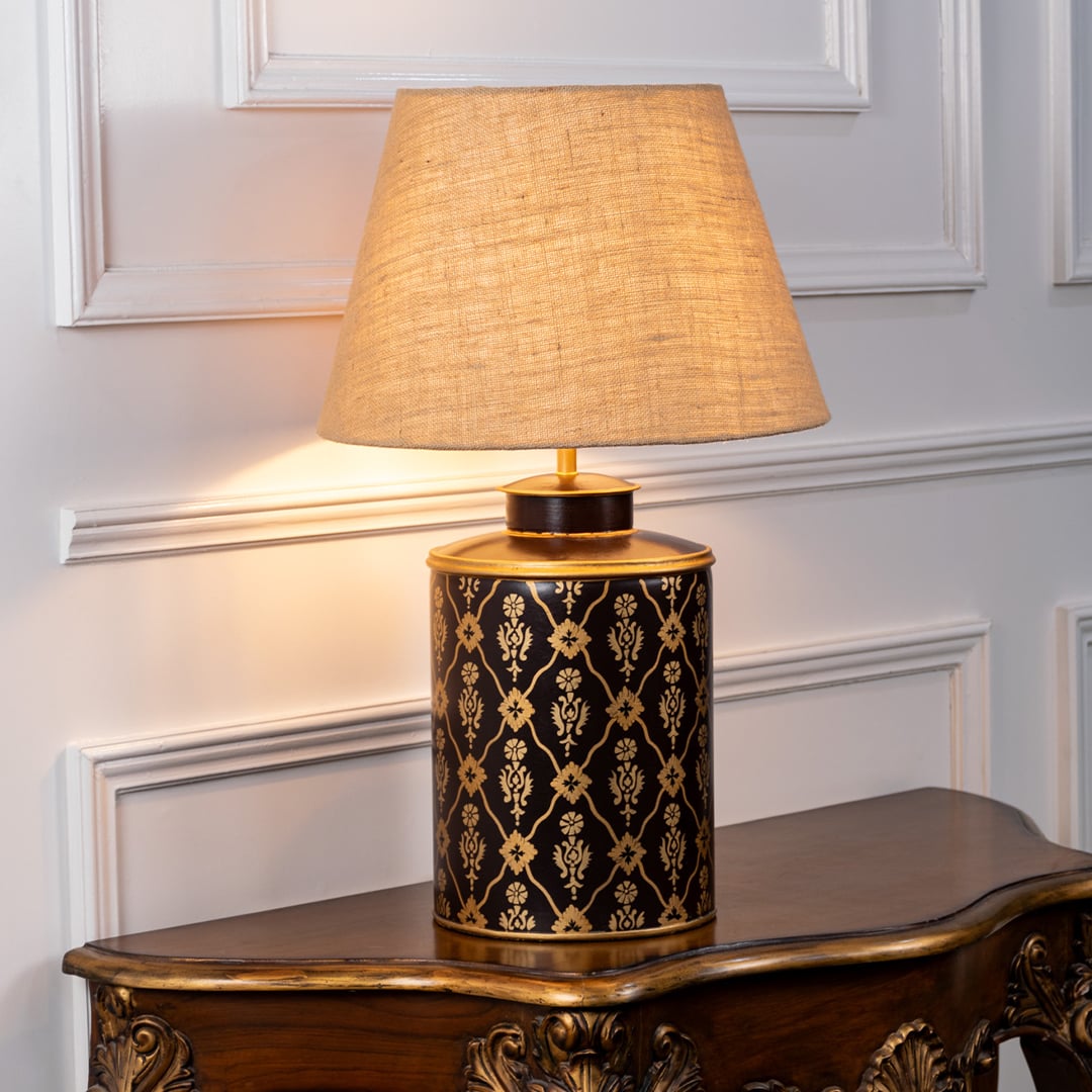 Kupe Kilim patterned light on white background with light on displaying geometric design warm illumination and artistic interior presence.