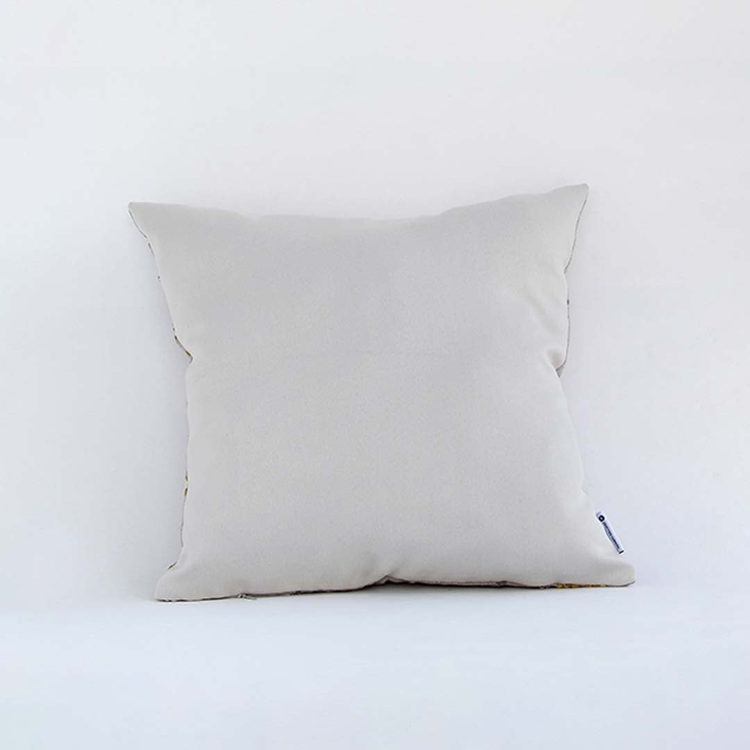 Plain beige cotton cushion cover shown in a clean front view offering a minimal neutral décor option with a soft comfortable and skin friendly fabric quality for everyday use.
