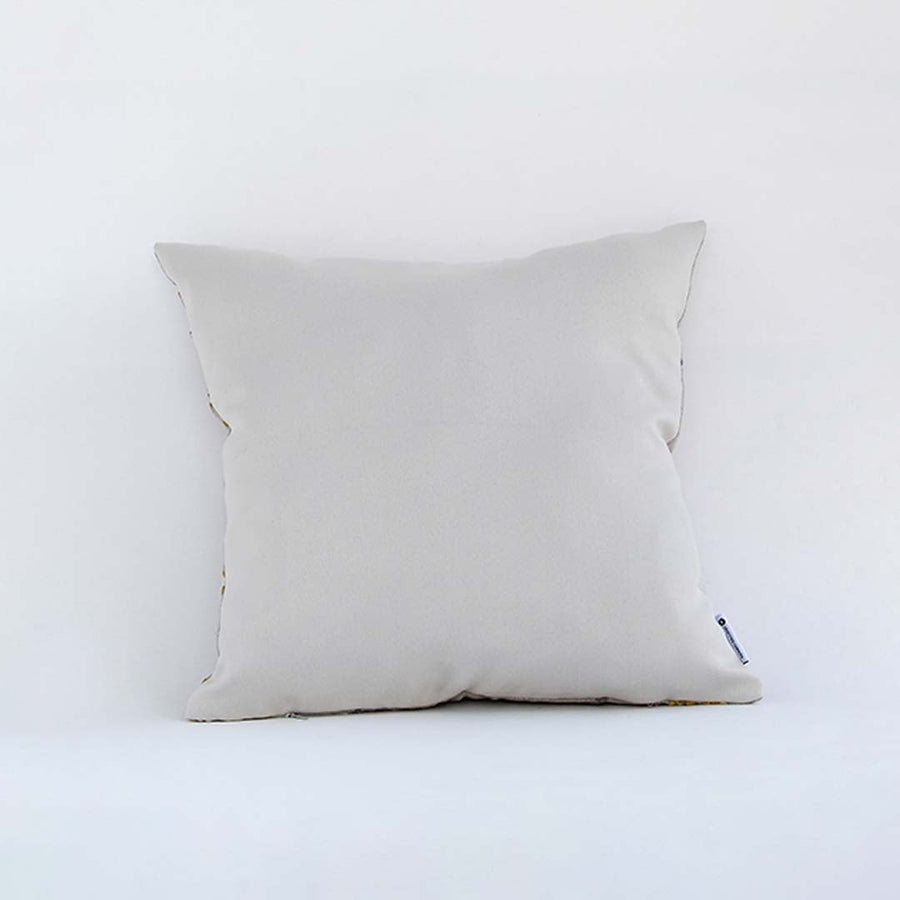 Plain beige cotton cushion cover shown in a clean front view offering a minimal neutral décor option with a soft comfortable and skin friendly fabric quality for everyday use.