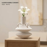Lauren Bubble Ceramic Vase - White