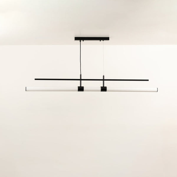 Linear Tube Chandelier - Black