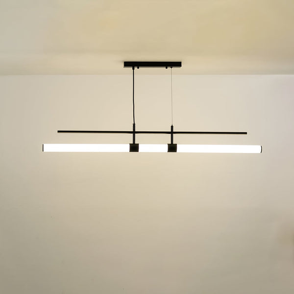 Linear Tube Chandelier - Black