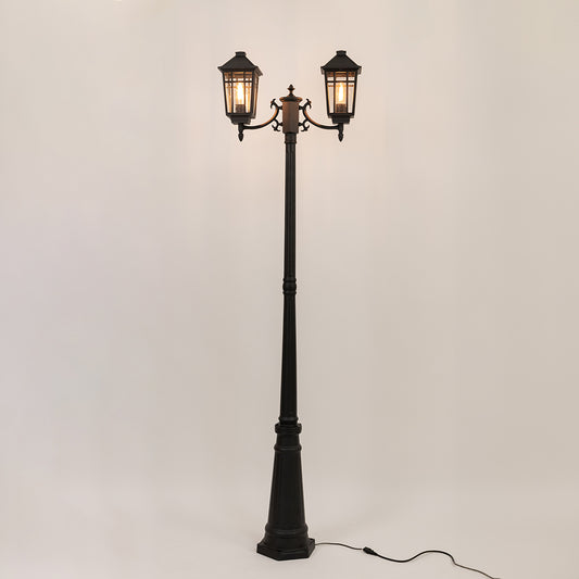 Lodge 2-Light Birdcage Outdoor Pole Lamp