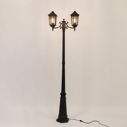 Lodge 2-Light Birdcage Outdoor Pole Lamp