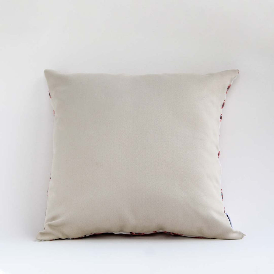 Backside of the cushion cover shown in a soft cotton beige fabric offering a clean minimal look with a breathable durable and skin friendly texture suitable for modern home décor.