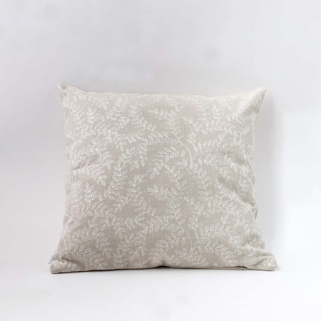 Mangata Gloss Embroidered Cotton Cushion Cover