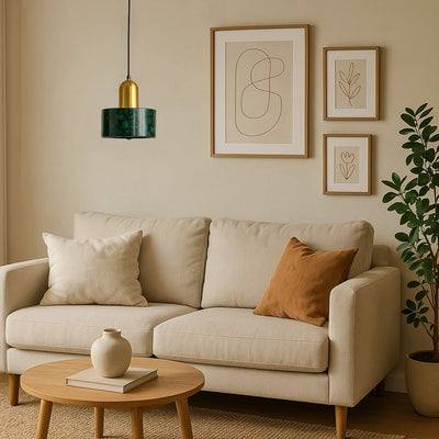 Marble Pendant Light - Green