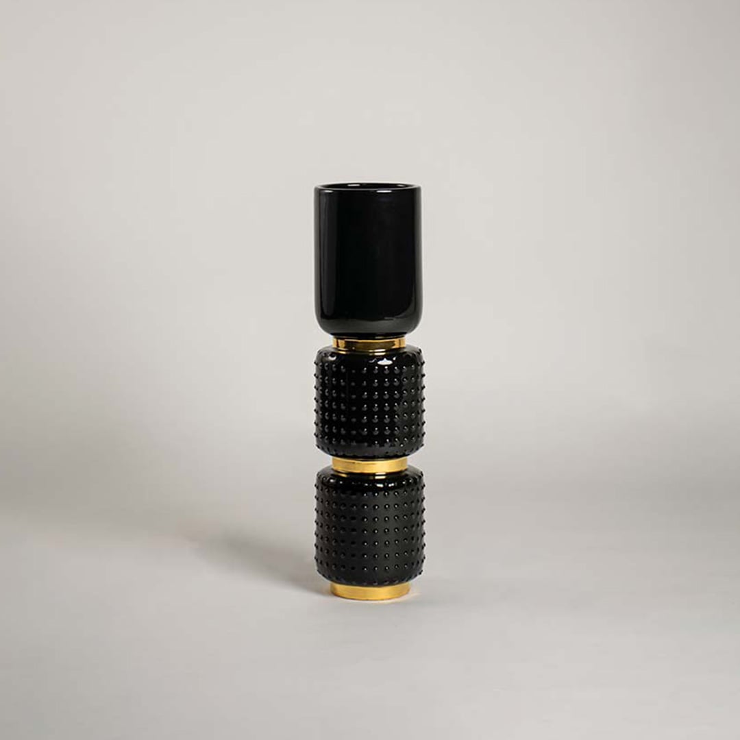 Marlee Vase Black White Background