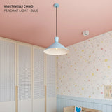 Martinelli Cono Pendant Light - Blue