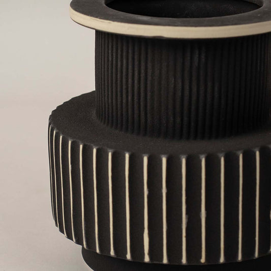 Matte Glazed Black Vase