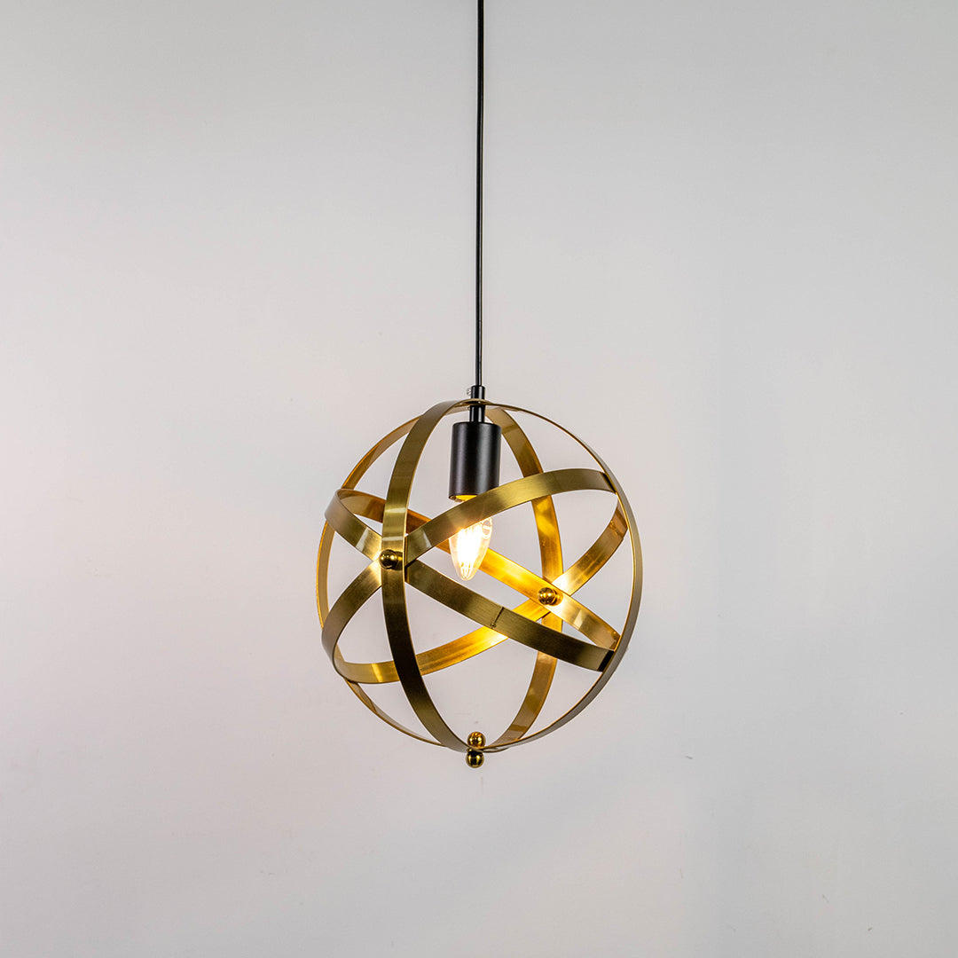 Metallic Globe Gold Pendant Light