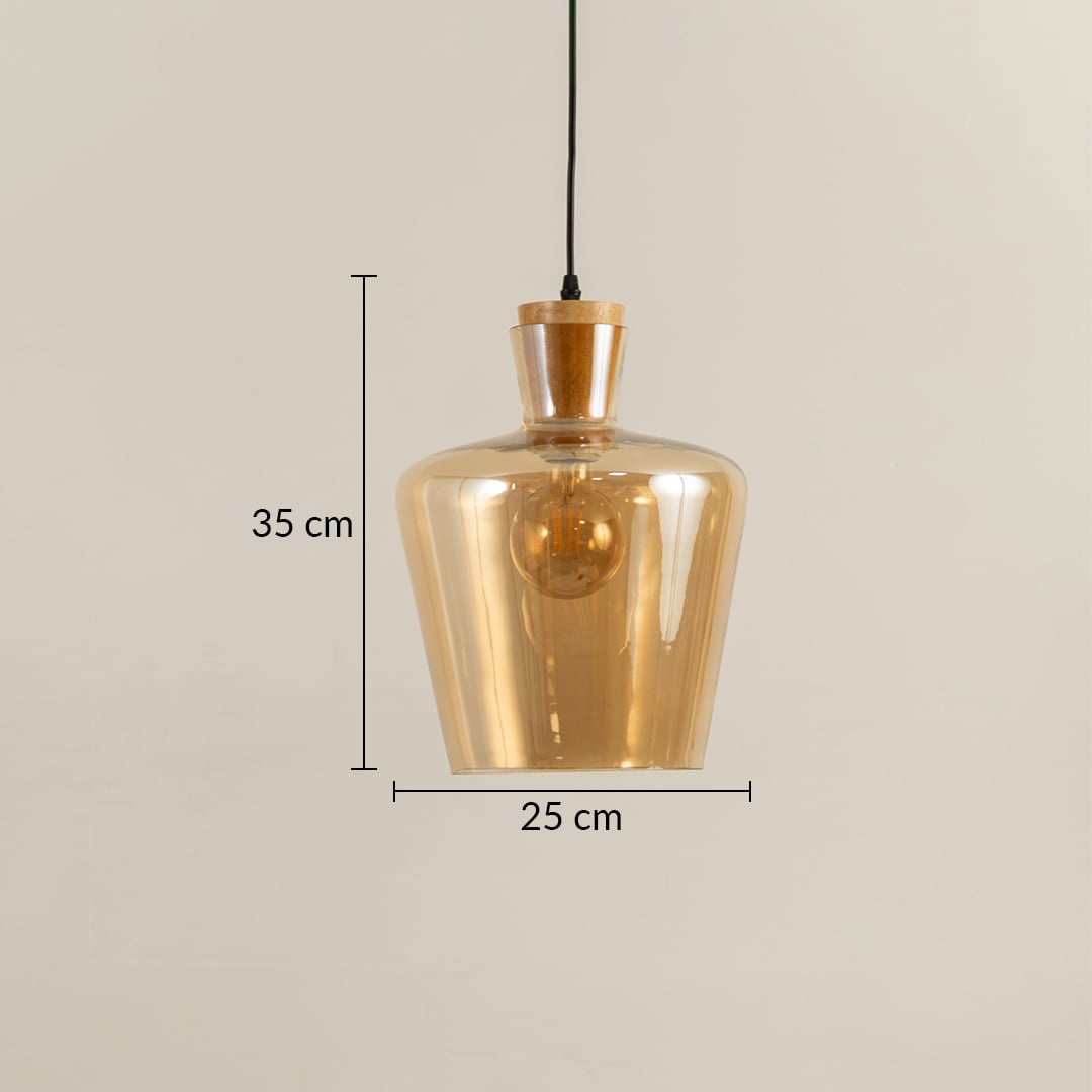Mid Century Style Flip Glass Shade Pendant Light Dimensions