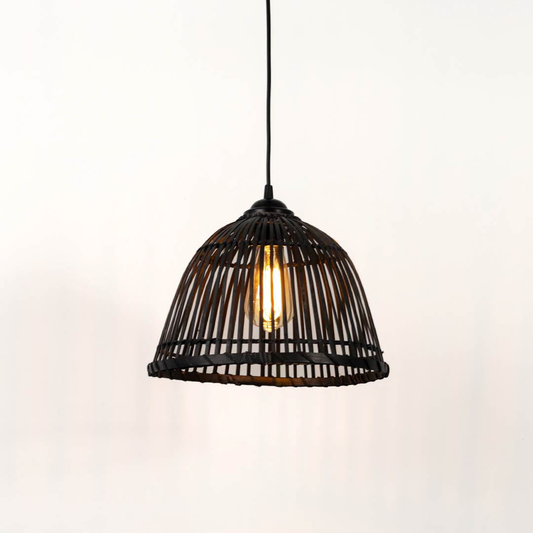 Midnight Stripes Bamboo Pendant Lamp