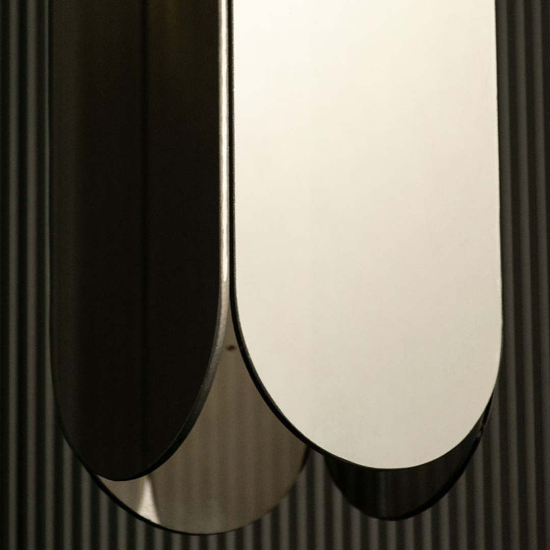 Minimalist Arch Grey Glass Pendant Light
