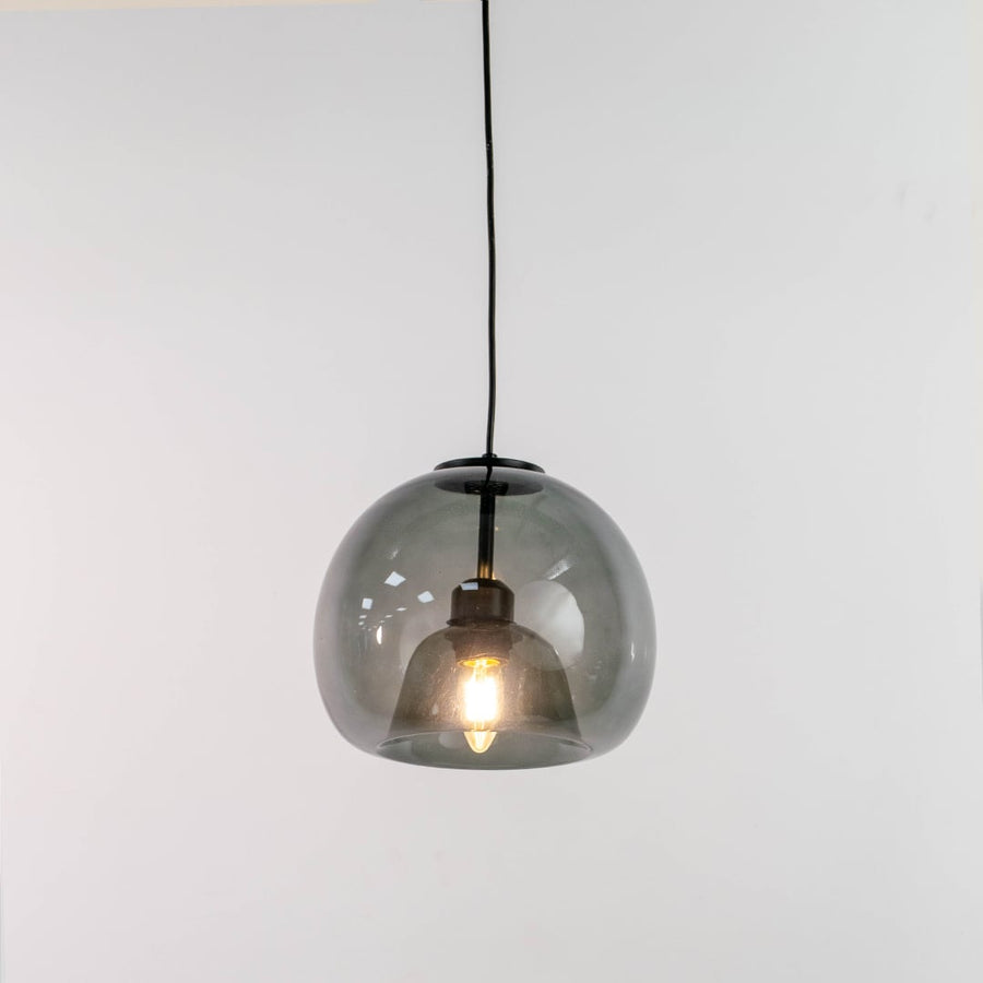 Modern Hanging Pendant Light - Black Light On White Background