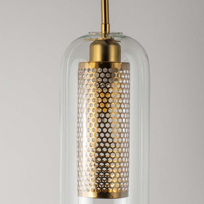 Modern Loft Glass Pendant Cylinder Closeup