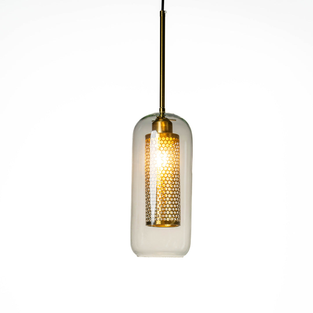 Modern Loft Glass Pendant - Cylinder