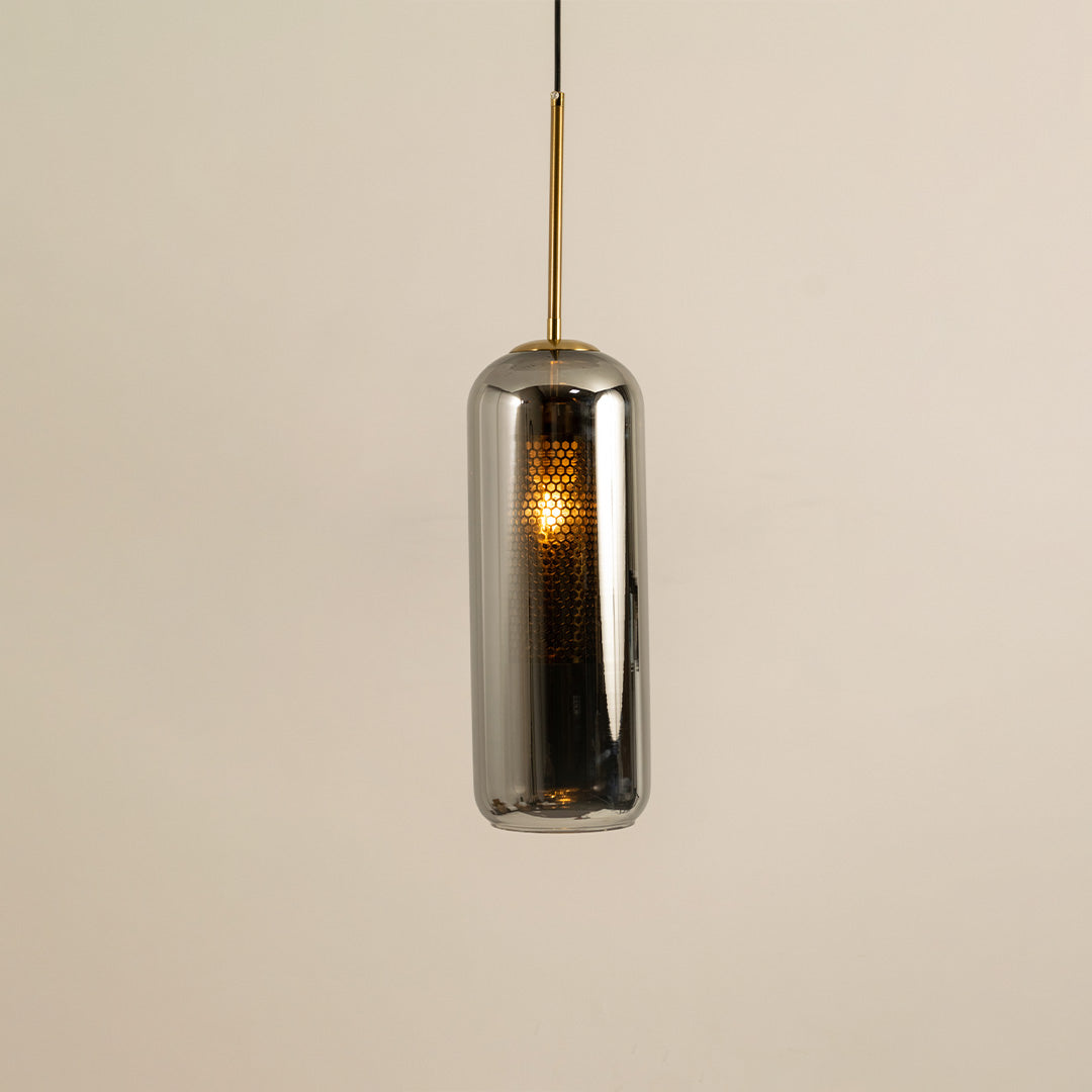 Modern Loft Smoky Grey Glass Hanging Pendant Light
