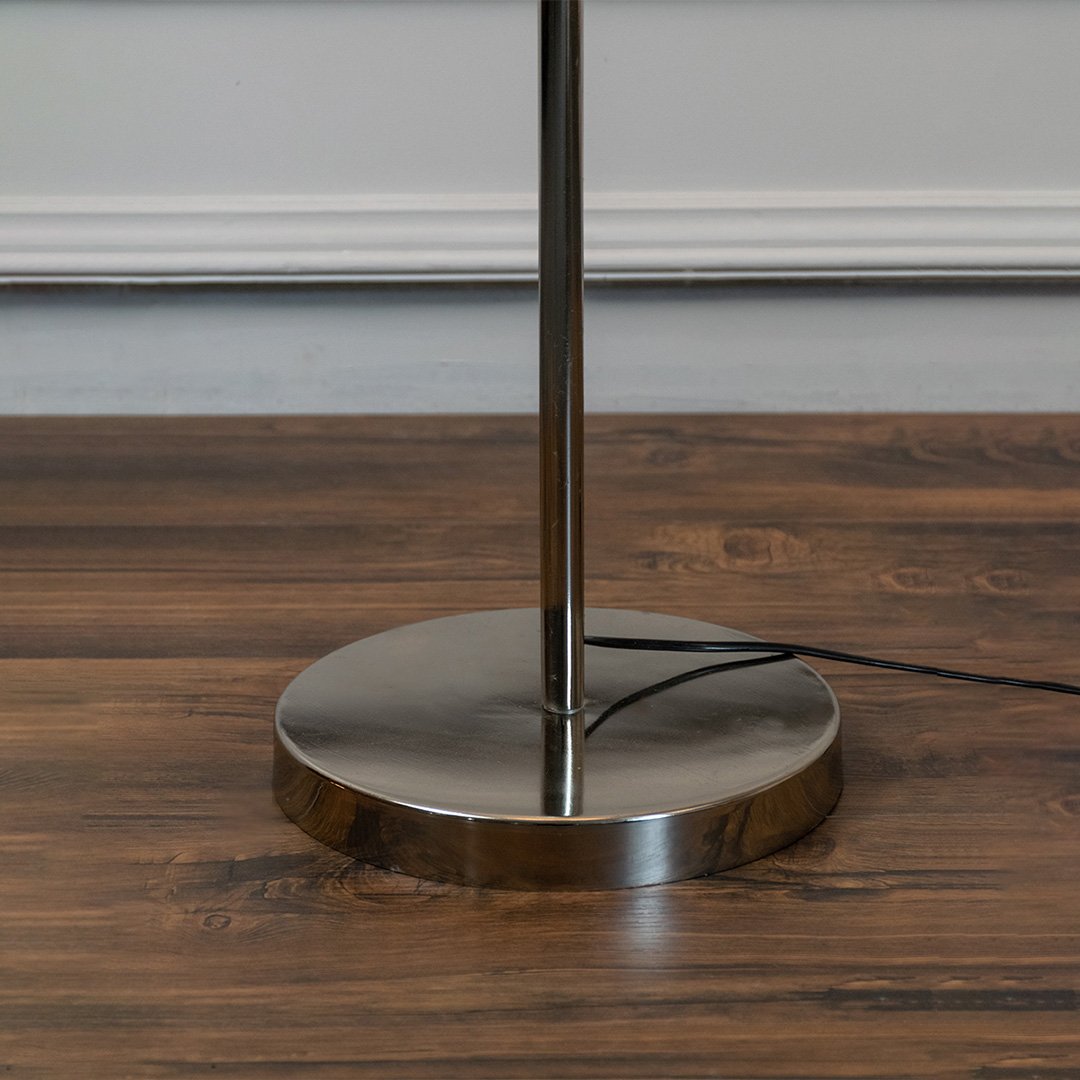 Metro Minimalist Nickel Floor Lamp