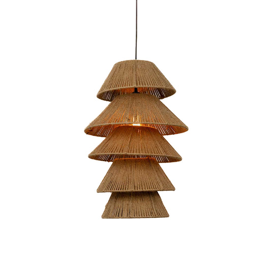 Multi-Tier Jute Pendant Lamp