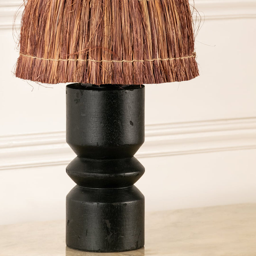 Nativa Wooden Table Lamp Closeup