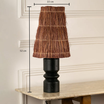 Nativa Wooden Table Lamp Dimension