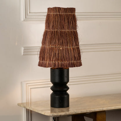 Nativa Wooden Table Lamp Light On White Background
