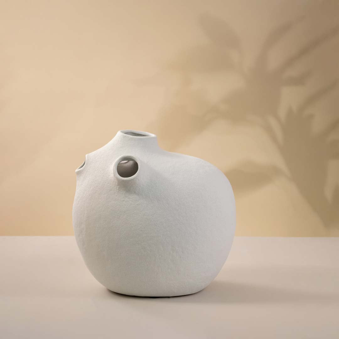Oddball White Ceramic Vase