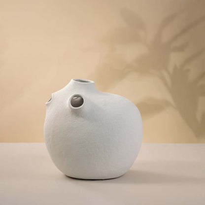 Oddball White Ceramic Vase