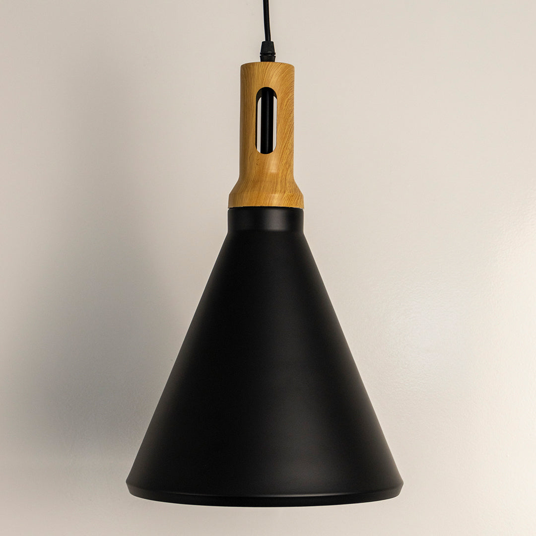 Alton Cone Pendant Light - Black