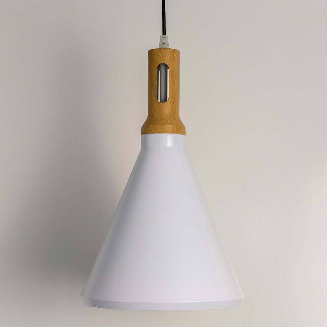 Alton Cone Pendant Light - White