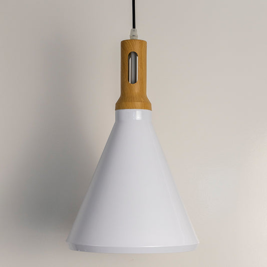 Alton Cone Pendant Light - White