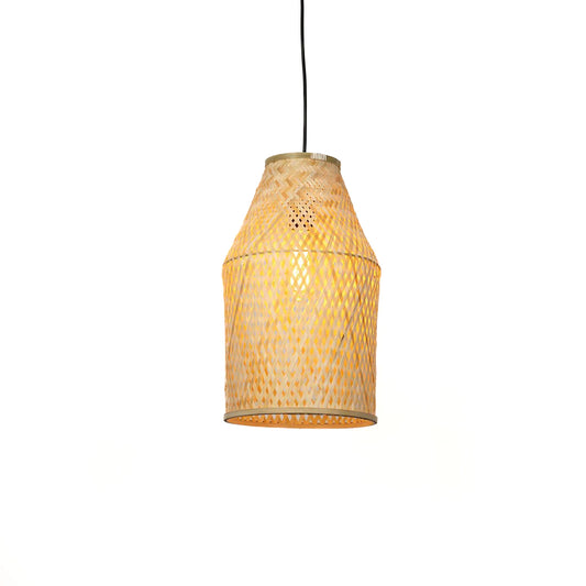 Open Bottom Woven Bamboo Pendant Light