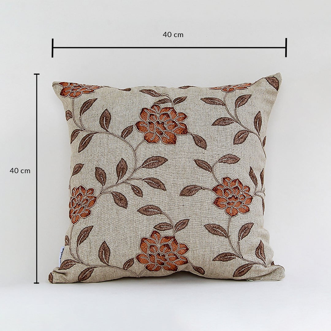 Square cushion cover measuring 40 x 40 cm suitable for sofa chair bed and living room decorative placement.