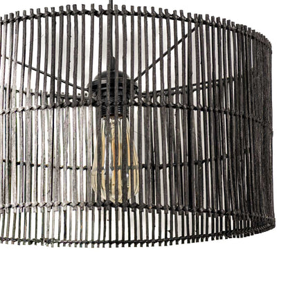 Orbit Rattan Pendant Lamp Closeup