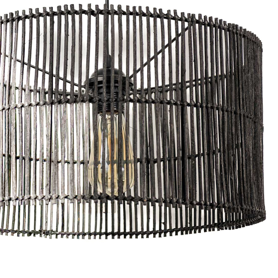 Orbit Rattan Pendant Lamp Closeup