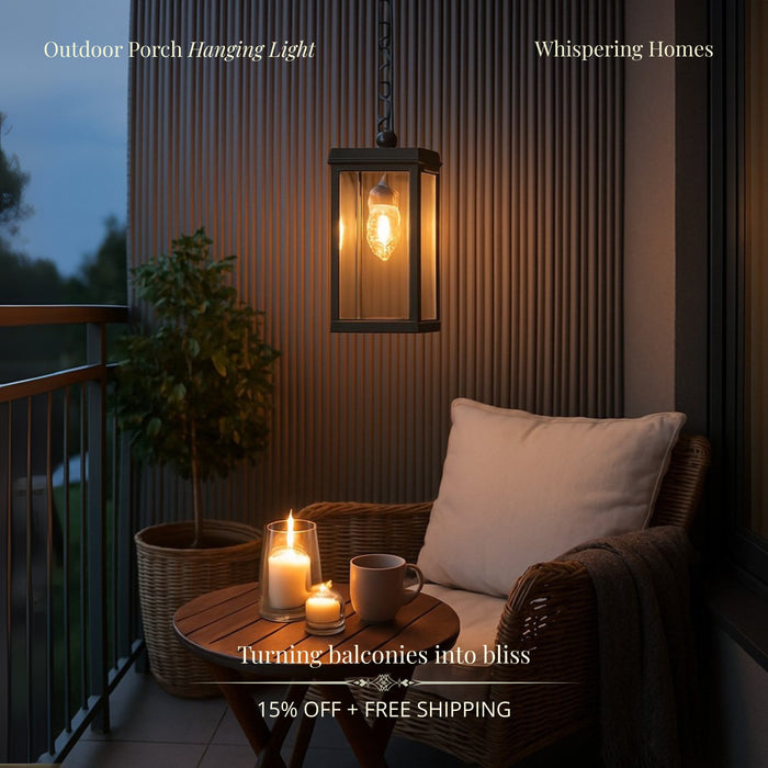 Outdoor Porch Hanging Light - Dark Brown