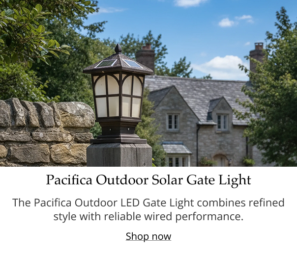 Pacifica Outdoor Solar Gate Light
