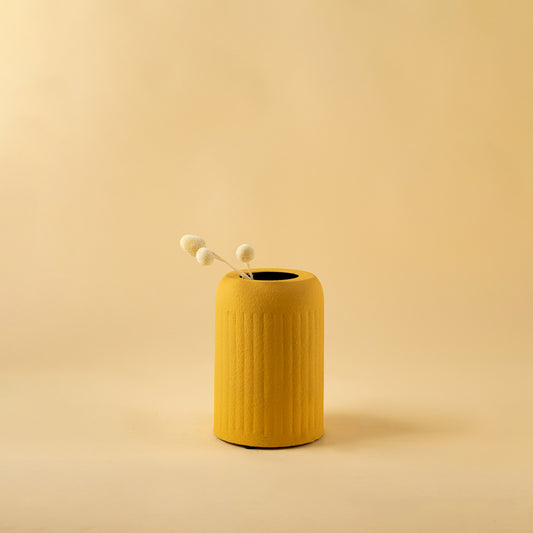 Papier Ridge Vase - Yellow