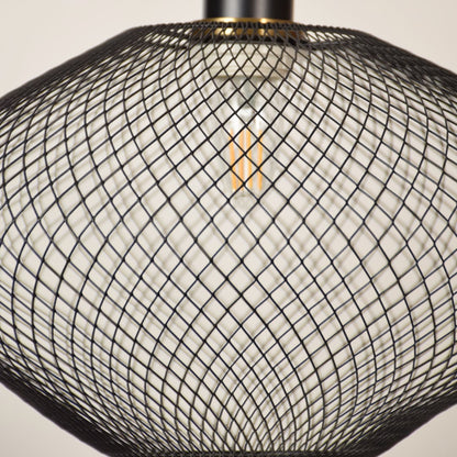Parachute Mesh Pendant Light Black closeup