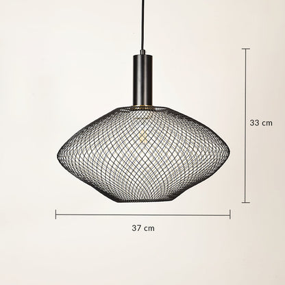 Parachute Mesh Pendant Light - Black Dimension