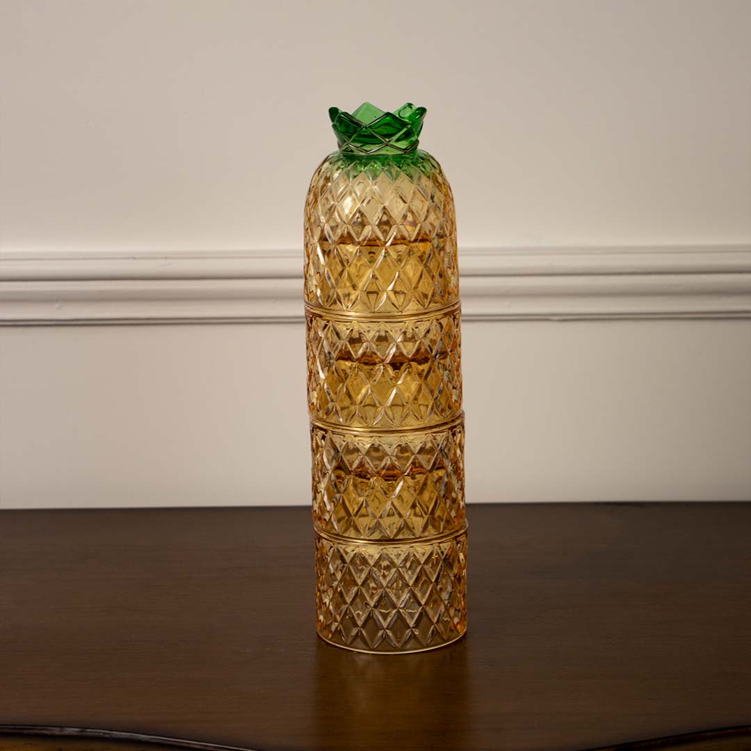 Pineapple Stacking Glass Vase