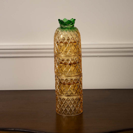 Pineapple Stacking Glass Vase