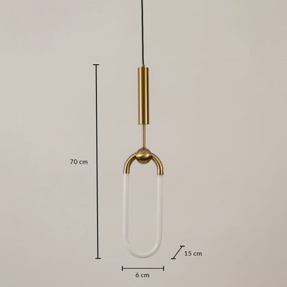 Platone Oval Hanging Light Gold dimensions